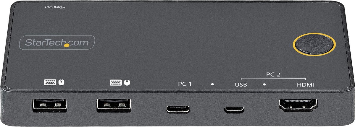 StarTech.fr Switch KVM USB VGA à 2 ports - Commutateur KVM alimenté par USB  avec câbles et commutateur à distance