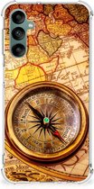Telefoon Hoesje Geschikt voor Samsung Galaxy A24 Hoesje met transparante rand Kompas