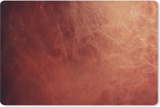 Tapis de souris XXL - Sous-main - Tapis de bureau - Cuir - Aspect cuir - Marron - Clair - 90x60 cm - Tapis de souris XXL