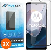 Mobigear Screenprotector geschikt voor Motorola Moto E22i Glazen | Mobigear Premium Screenprotector - Case Friendly - Zwart (2-Pack)