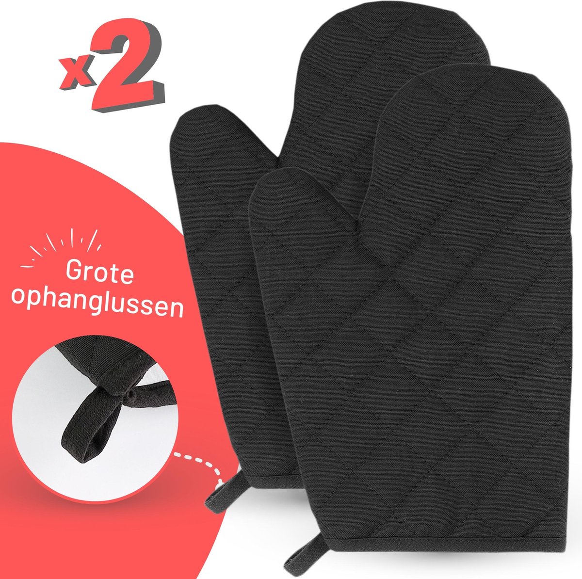 Ovenhandschoenen Rood max. 250°C
