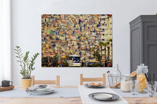 Peintures sur toile - Paysage urbain d'Izmir en Turquie européenne - 120x90 cm - Décoration murale