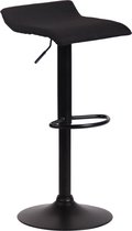 Moderne Barkruk Milou - Zwart - Luxe Design - Voetsteun - Voor Keuken en Bar - Gestoffeerde Zitting