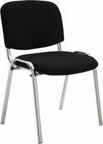 stoel Donatella - vergaderstoel - 100% polyurethaan - Zwart - Bezoekersstoel