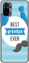 Geschikt voor Xiaomi Redmi Note 10 Pro hoesje - Spreuken - Best grandpa ever - Quotes - Opa - Siliconen Telefoonhoesje