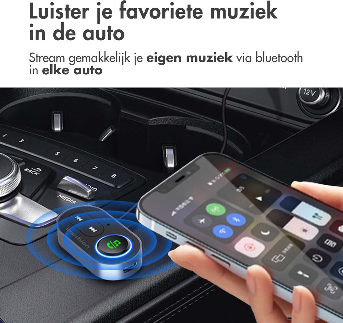 iMoshion Bluetooth Adapter Auto - Bluetooth 5.1-Empfänger - 3,5 mm