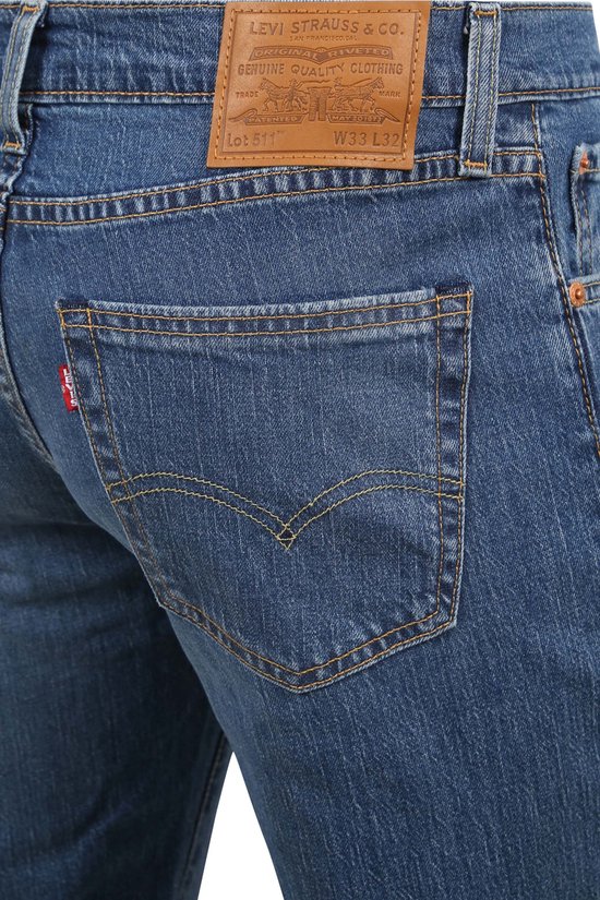 Levi's - 511 Denim Jeans Blauw - Taille W 32 - L 34 - Coupe Slim | bol.com