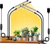 Lampe De Culture LED Pour Plantes Avec 4 Têtes, Lampe De Croissance Pour  Plantes À Spectre Complet Avec LED Blanches Et Chaudes Pour Plantes D' intérieur, Minuterie D'arrêt Automatique 3/9/12 Heures - Temu