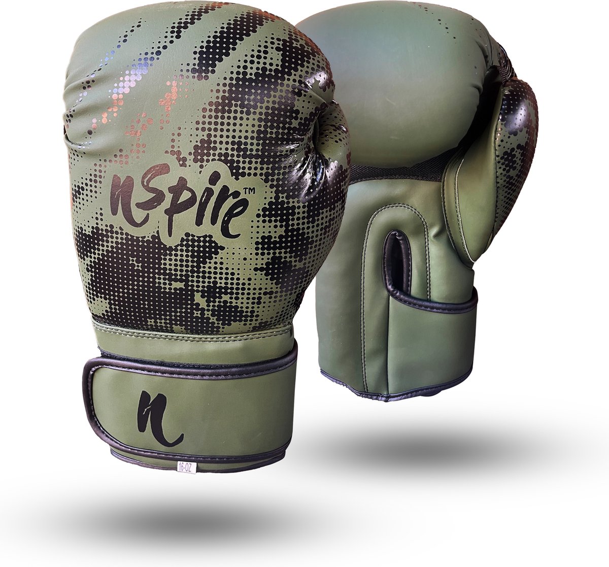 Nspire Sports : (kick) bokshandschoen - plus gratis bandage - Groen 16 oz