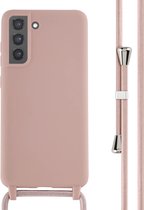 iMoshion Hoesje Met Koord Geschikt voor Samsung Galaxy S21 FE - iMoshion Siliconen hoesje met koord - roze