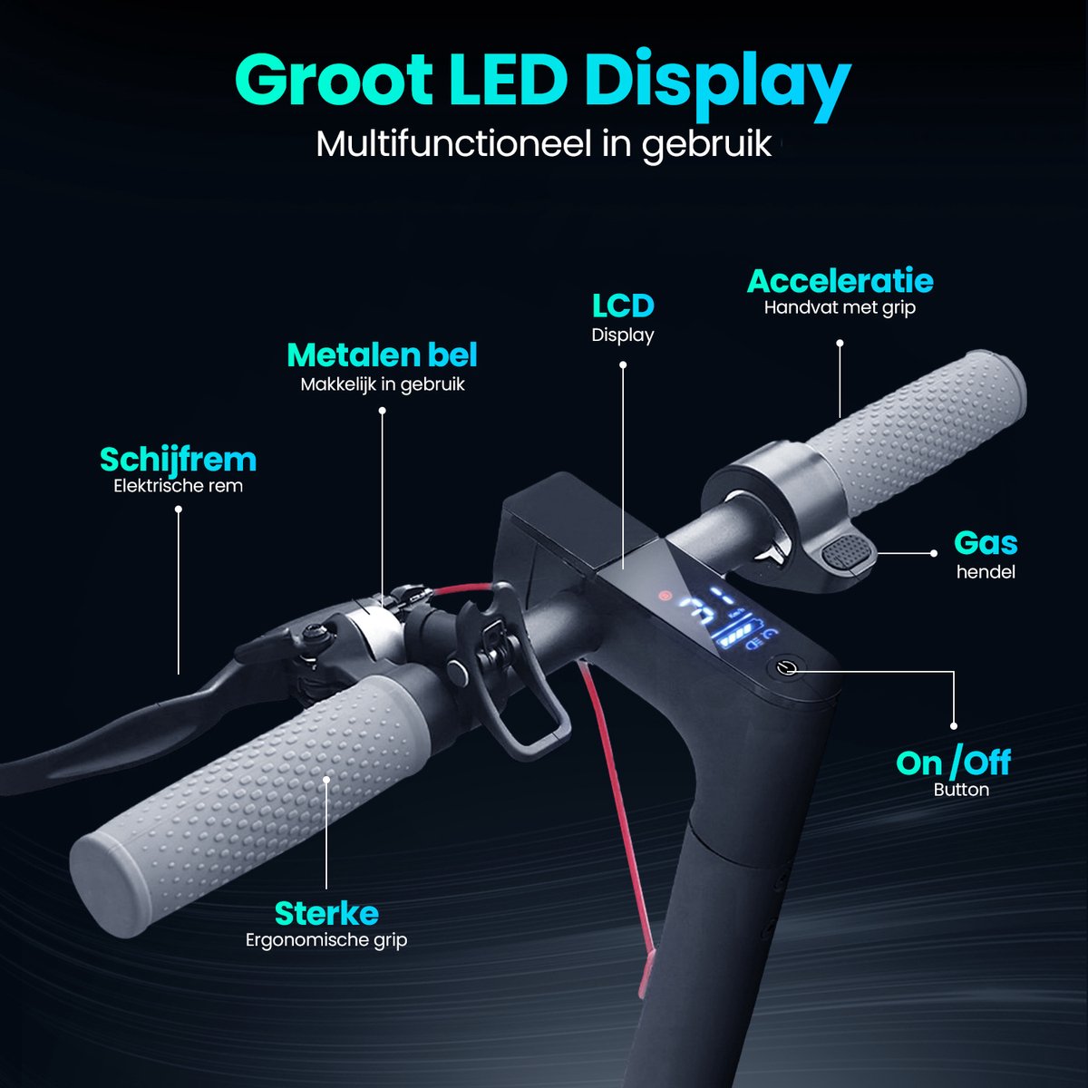 Afbeelding 3 van Stay-on Aovo M365 Pro | Elektrische Step | Stuurtas | Krachtige 350W Motor | 25km/h | Max. 35km | Compact inklapbaar | NL handleiding | Smart-App