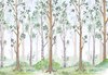 Scandinavisch Bos - Bomen - Natuur- Kinderbehang -Fotobehang - Vliesbehang - 416 x 290 cm