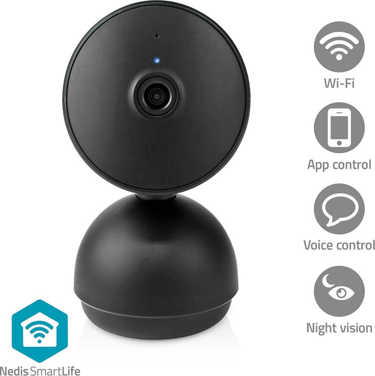 Nedis SmartLife Beveiligingscamera Full HD Pan & Tilt Zwart - Nedis - €63,10