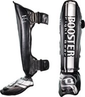Booster Fight Gear - Scheenbeschermer - V3 -  Zilver| Maat s