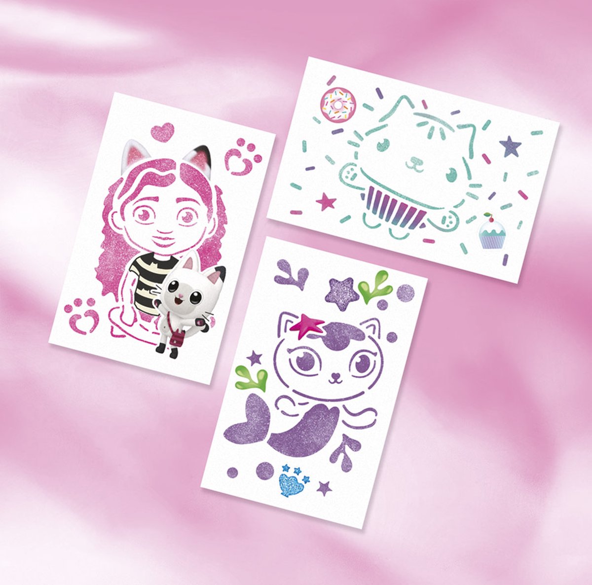 Gabby's Poppenhuis Totum knutselpakket XL 3 in 1 bedel armbandjes maken speelgoed meisjes, diamond paint, spraypens en sjablonen - Gabby's Dollhouse cadeautip knutselen creatief speelgoed — afbeelding 20