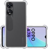 Hoes Geschikt voor OPPO A78 5G Hoesje Siliconen Cover Shock Proof Back Case Shockproof Hoes - Transparant