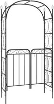 vidaXL Arche de jardin avec portail 108 x 45 x 235 cm Acier Noir