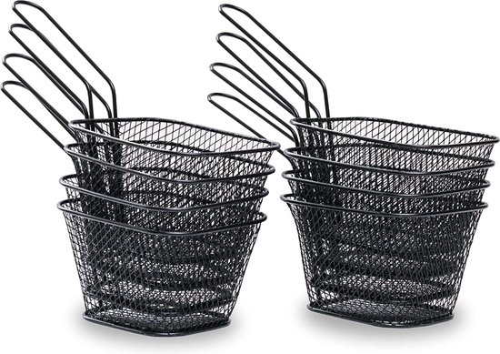 Metalen Zeef Keukenzeiler Olie Skimmer Vierkante Frieten Gebakken Chicken Mand Roestvrijstalen Gebakken Mand als Fries Kippenvleugels Vlees Pastazeef (Size : S