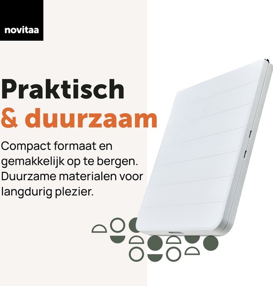 Novitaa Inklapbare Tafel - Camping tafel - Klaptafel - 170 x 74 cm - Vouwtafel - 4 - 6 Personen - Wit - FT170W van Novitaa — afbeelding 4