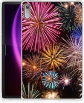 TPU Bumper Case Lenovo Tab P11 Gen 2 Tablet Hoesje Vuurwerk met transparant zijkanten