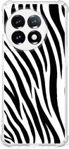 Hoesje OnePlus 11 GSM Hoesje met doorzichtige rand Zebra