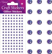 Oaktree - Stickers Glitter Diamantjes Paars (per vel) 4mm