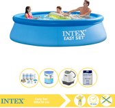 Intex Easy Set Zwembad - Opblaaszwembad - 305x76 cm - Inclusief Onderhoudspakket, Filter, Trap, Voetenbad en Zwembadtegels