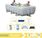 Intex Prism Frame Swimming Pool - Piscine hors sol - 300x175x80 cm - Y compris la couverture de piscine, le kit d'entretien, le filtre, le kit d'entretien et le tapis Solar