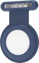 Support avec épingle Adapté à Apple Airtag - Pour Vêtements - Siliconen - Blauw