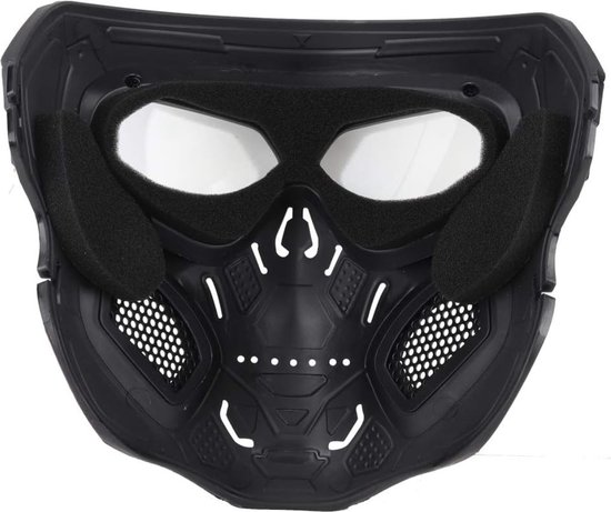 WISEONUS Skull Mask Masque Tactique de Protection intégral Masque Airsoft  Paintball Jeux de Guerre Halloween