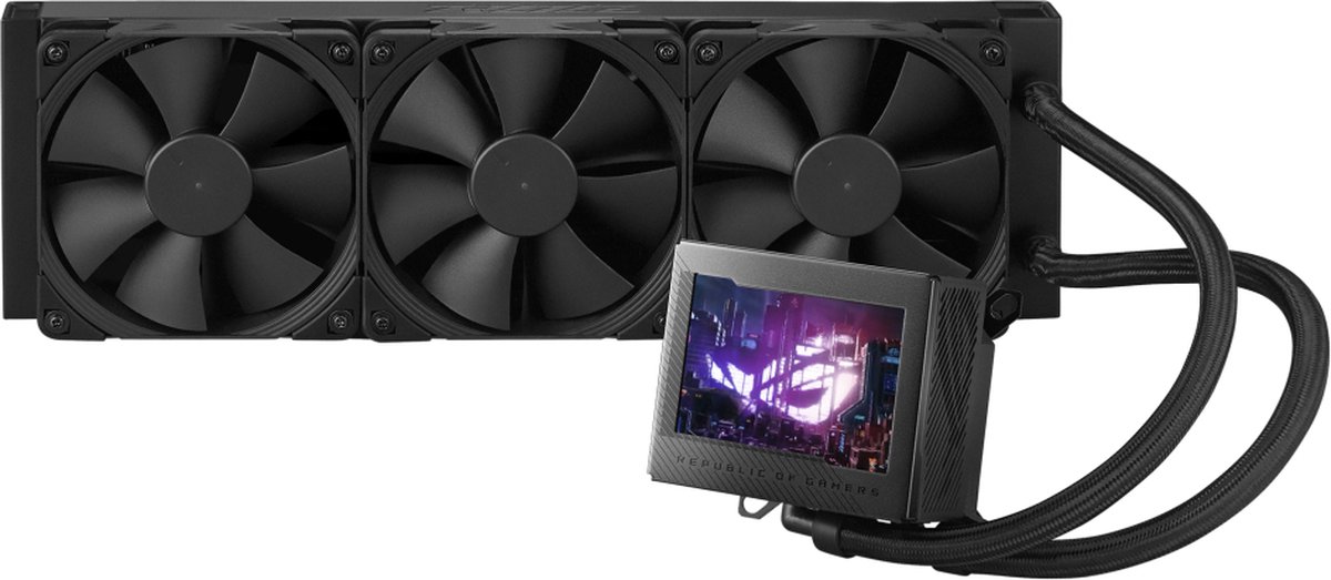 ASUS ROG RYUJIN III 360 - Vloeistofkoelsysteem processor - afmeting radiator: 360 mm - (voor: LGA 1700 115x - AMD AM5 AM4) - aluminium met koperen basis - 3 x 120 mm fan - zwart