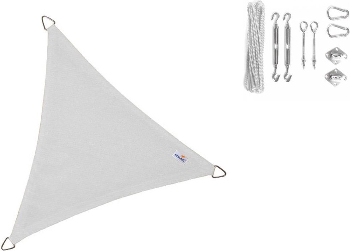 Nesling coolfit 5x5x5m Sneeuwwit met Bevestigingsset