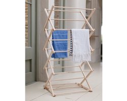 Trendyard Inklapbaar Droogrek Hout - Wasrek Opvouwbaar - Staand - Hoog - 60x50x151 CM - Droogrek 4M