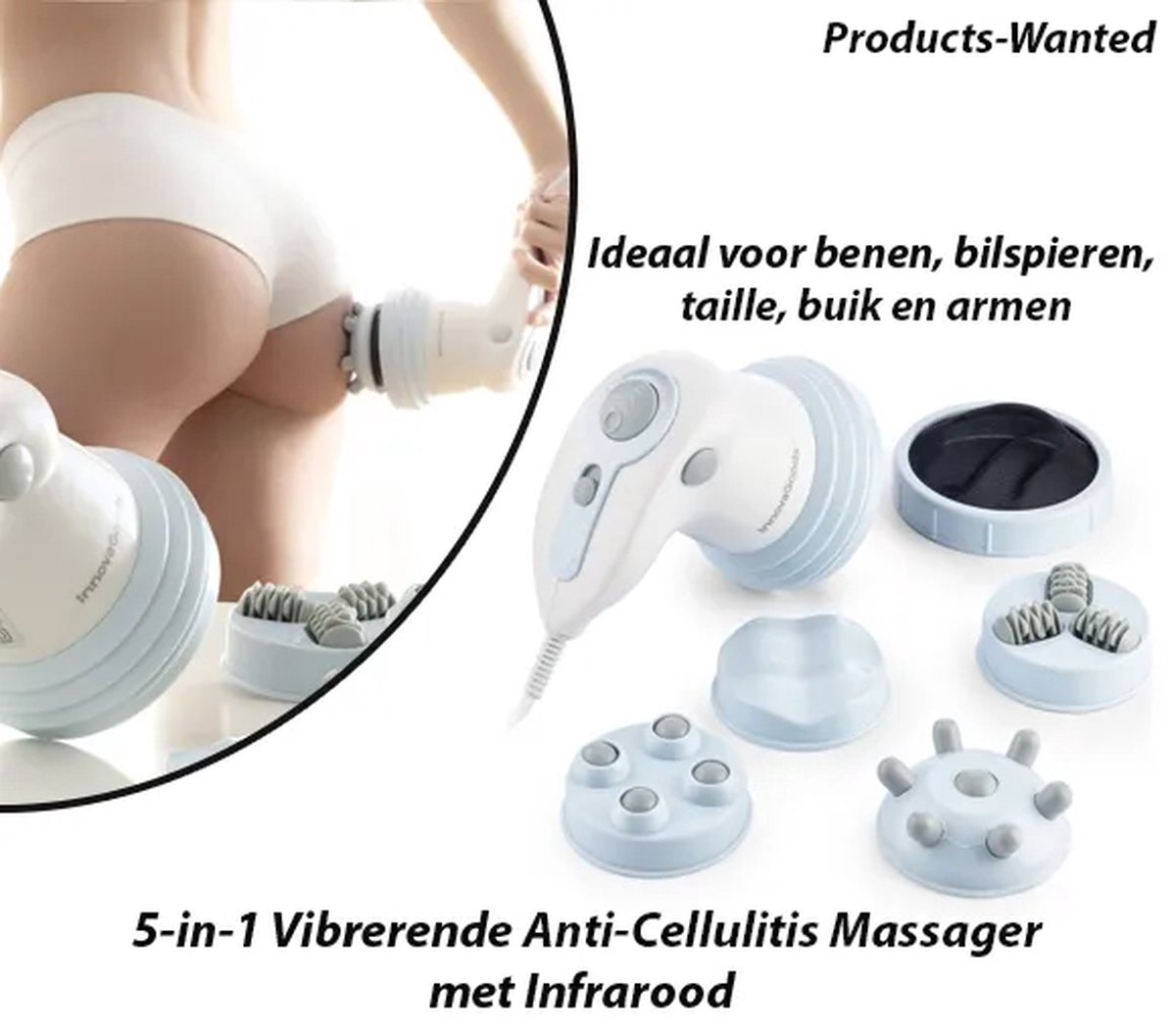 5-in-1 Vibrerende Anti-Cellulitis Massager met Infrarood