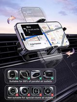Auto telefoonhouder [0.1S sluit zelf] auto telefoonhouder voor ventilatie, auto met anti-doorhangende ventilatiehaken, 360° rotatie universele autotelefoonhouder voor iPhone14/13 Samsung enz
