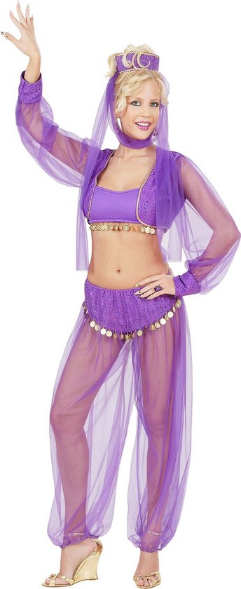 Widmann - 1001 Nacht & Arabisch & Midden-Oosten Kostuum - Paarse Harem Schone Kostuum Vrouw - Paars - Small - Carnavalskleding - Verkleedkleding