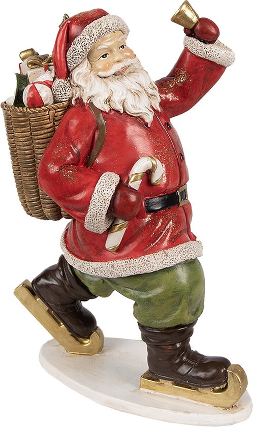 Kerstman beeld - H45 cm - rood - staand - kerstpop | Fun en Feest