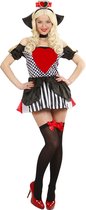 Widmann - Casino Kostuum - Harten Koningin - Vrouw - Rood, Zwart - Large - Carnavalskleding - Verkleedkleding