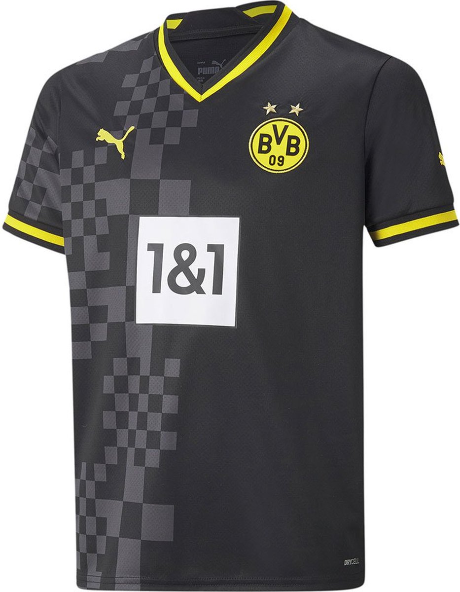Puma Borussia Dortmund 22/23 Junior T-shirt Met Korte Mouwen Weg Zwart 7-8 Years