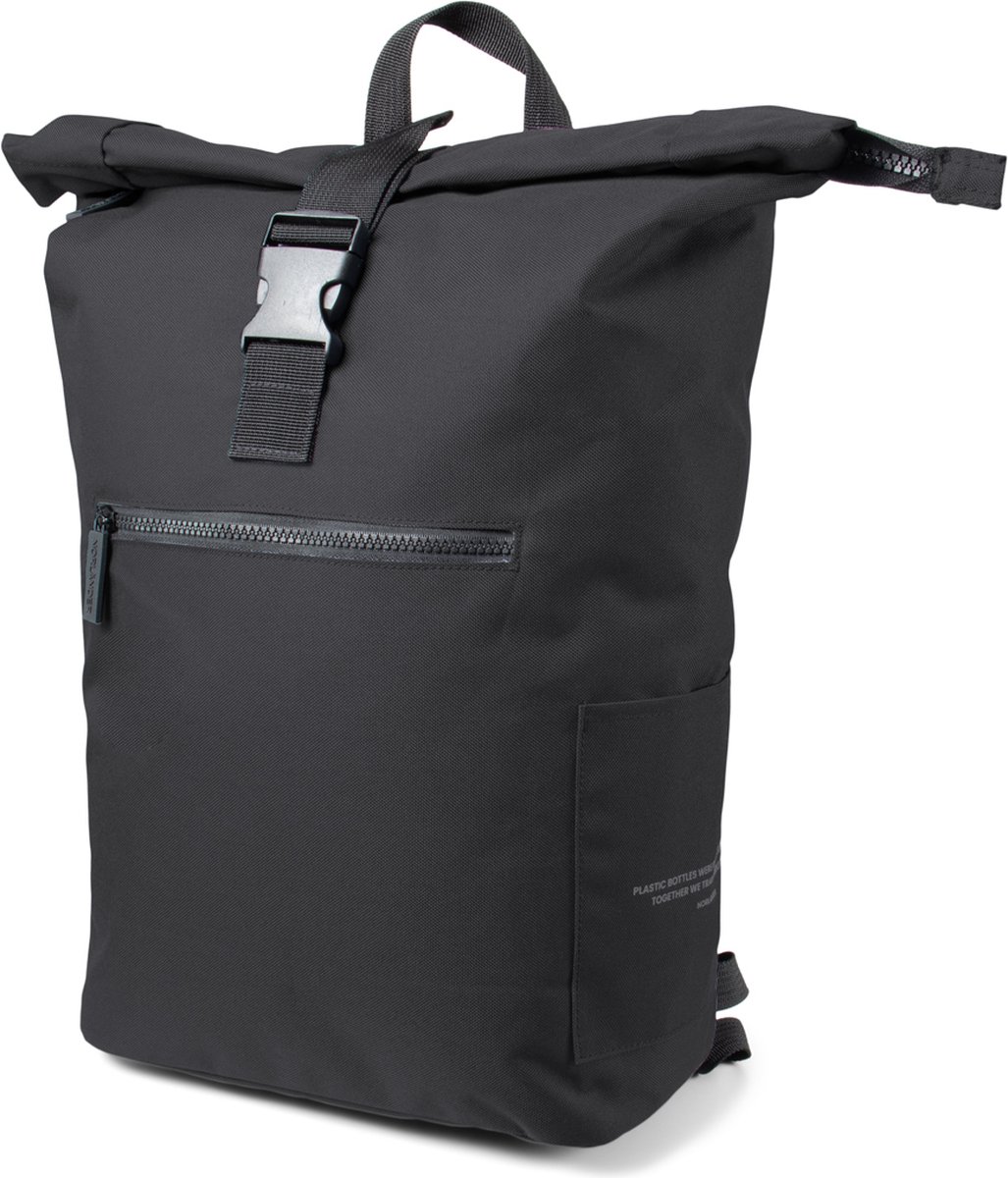 Norlander S.G. - Rol Rugtas - Waterafstotend - Duurzaam RPET - Zwart - 30 Liter
