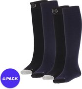 Apollo (Sports) | Chaussettes de ski enfant | Plaine | Unisexe | Bleu | 23/26 | Paquet de 4 | Forfait avantage