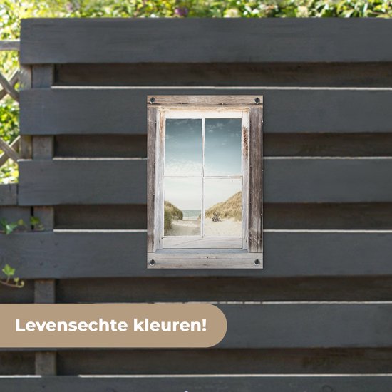 Affiche de jardin See-through - Plage - Vélo - 40x60 cm