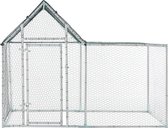 Stalen kippenhok Darrell - Buitenverblijf - 2x1x1-15 m - UV-bestendig - Waterdicht