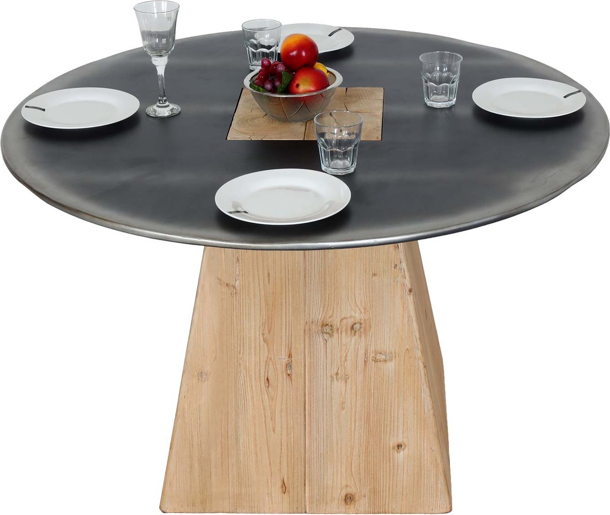 Cosmo Casa Eettafel - Chique Metaallook - Industriële Charme - Functioneel Design Naturel