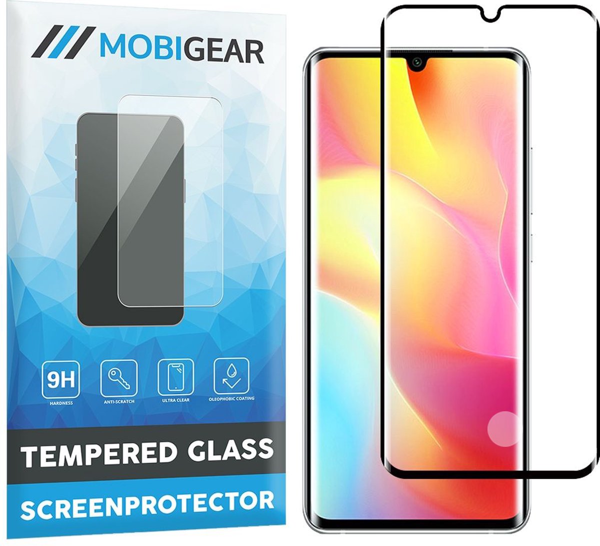 Mobigear Screenprotector geschikt voor Xiaomi Mi Note 10 Lite Glazen | Mobigear Premium Screenprotector - Case Friendly - Zwart