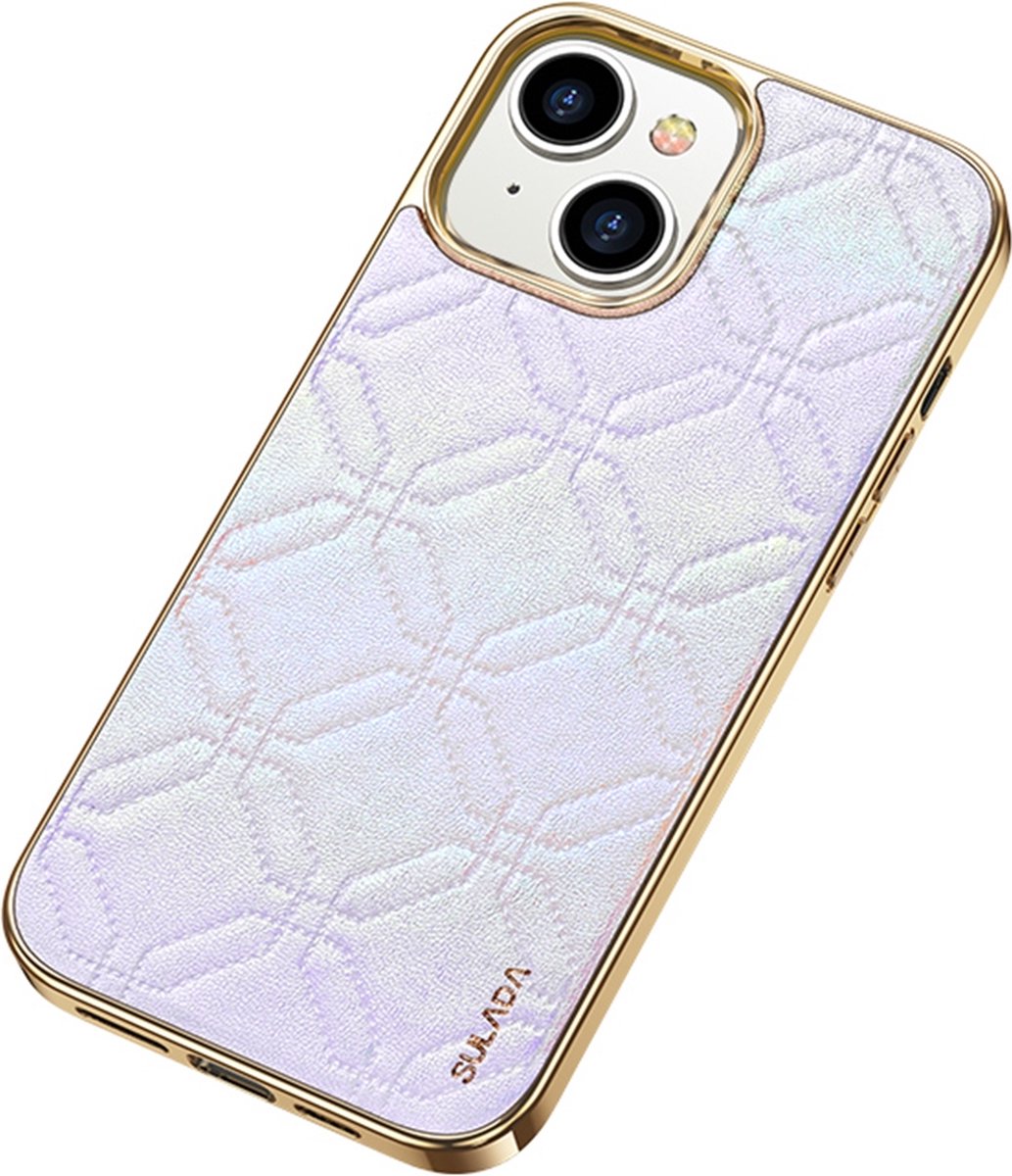 Sulada SoftTouch telefoonhoesje voor de iPhone 14 Helder Zilver
