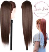 Loxxie® Wrap Around Ponytail Haar Extensions Paardenstaart Extension - Human Hair Blend- Midden Bruin - 70 cm