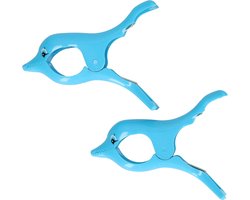 Handdoekklem/handdoek knijpers - dolfijn -�2x - kunststof