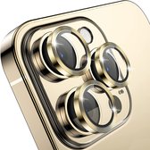 Casemania Camera Lens Glas Geschikt voor Apple iPhone 14 Pro Max - Gehard Glas Camera Protector - Goud