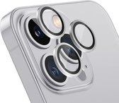 Casemania Camera Lens Glas Geschikt voor Apple iPhone 14 Pro - Gehard Glas Camera Protector - Zilver